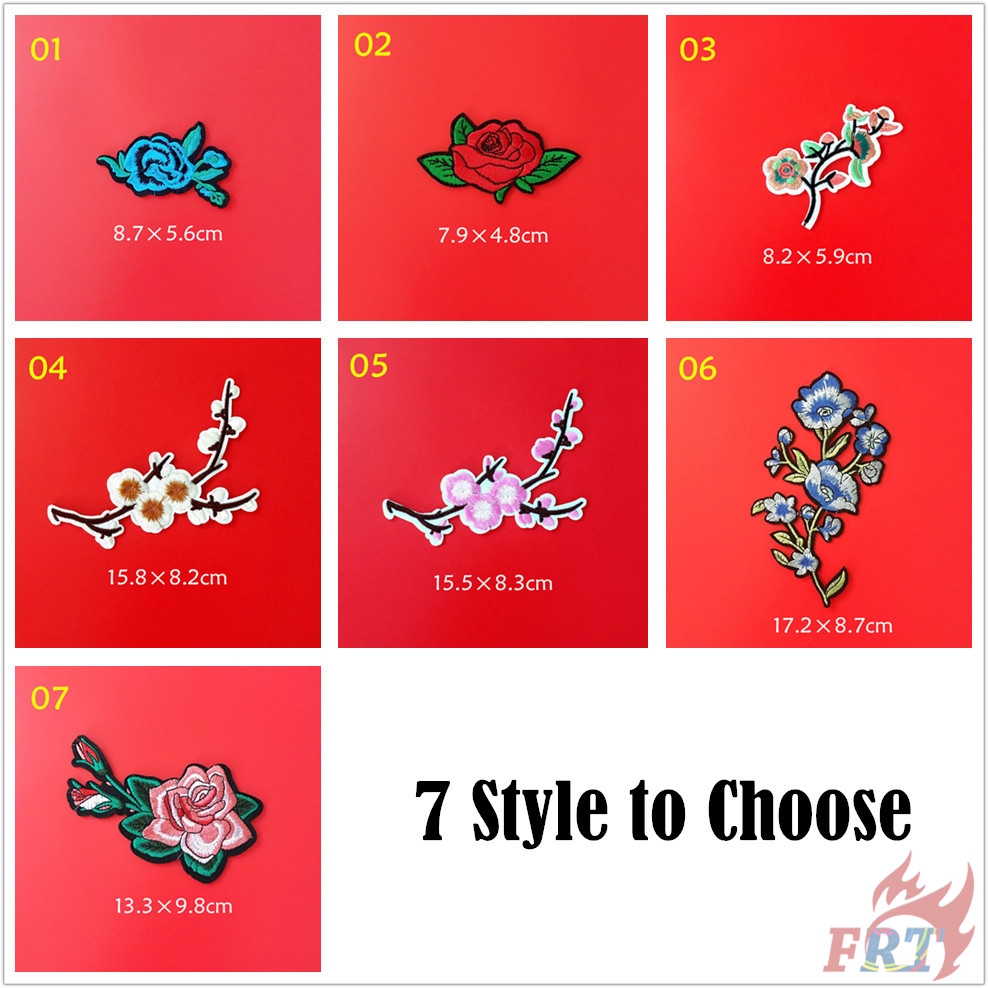 ☸ Flowers Patch ☸ 1Pc Diy Sew on Iron on Badges Patches Apparel Appliques