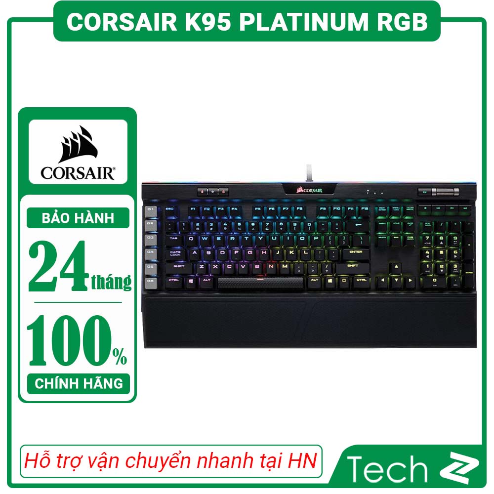 Bàn Phím Cơ CORSAIR K95 PLATINUM RGB Cherry MX Speed Black