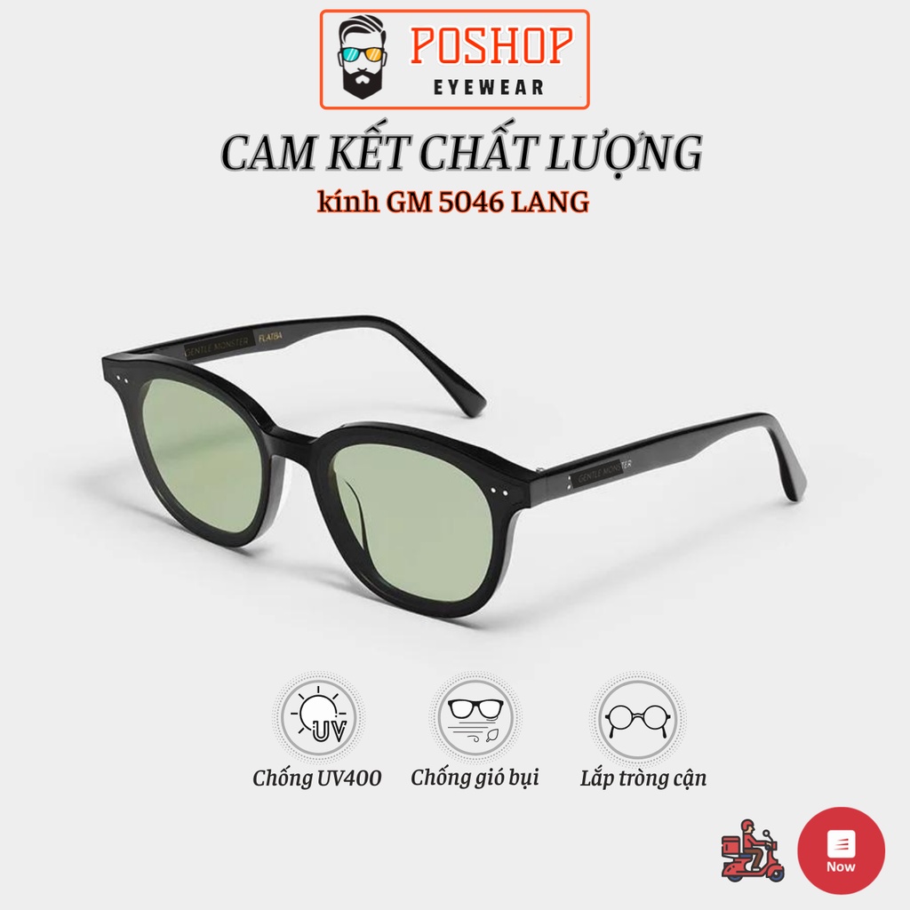 Mắt kính mát nam nữ Kính Râm Fullbox hãng POSHOP cao cấp chống tia cực tím uv400 Lang 5046