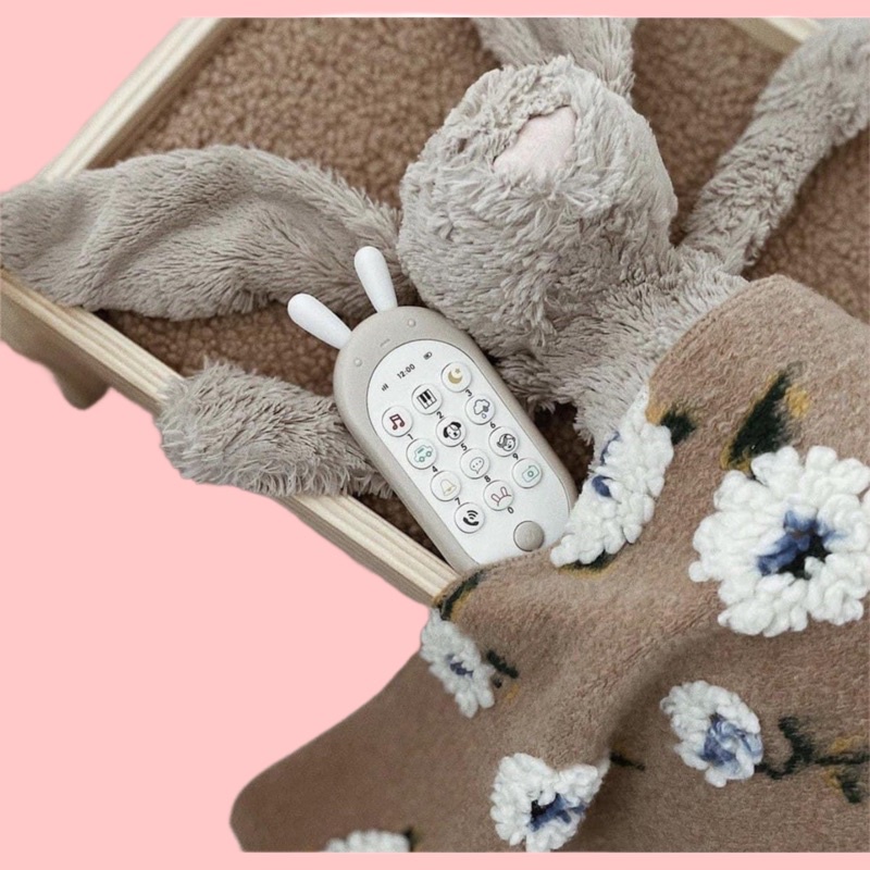 Điện thoại đồ chơi Haave Bricks Baby Rabbit tai thỏ Hàn Quốc - Quà tặng 1/6 cho bé - SHOP MẸ MIN
