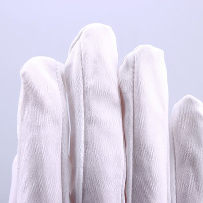 Găng tay vải không bụi sợi siêu mịn làm việc không trơn trượt chơi chữ nhà máy sản xuất găng tay trắng phần mỏng nam giớ