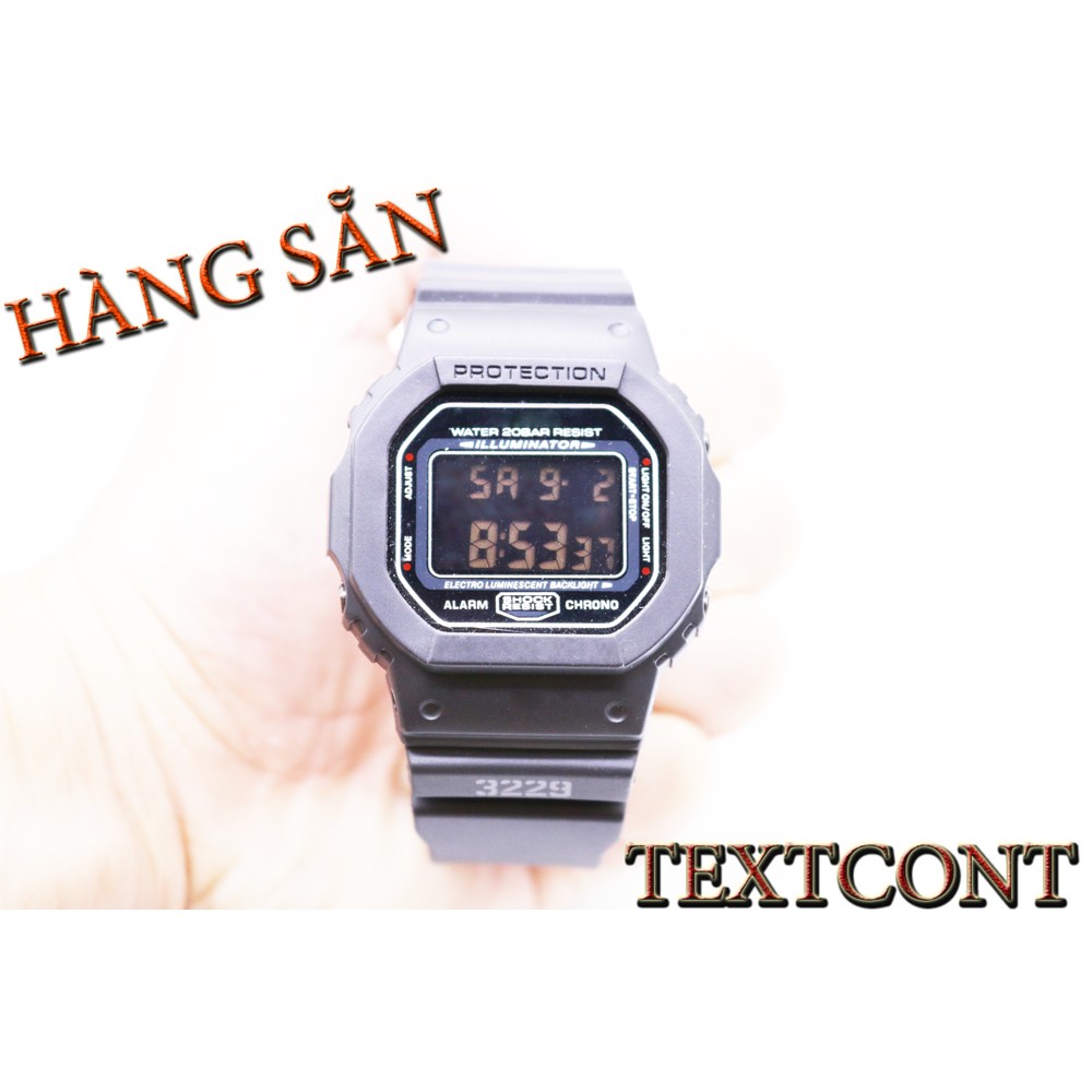 [Full Box]-Đồng Hồ Thể Thao Nam GS DW5600BB Chống Nước
