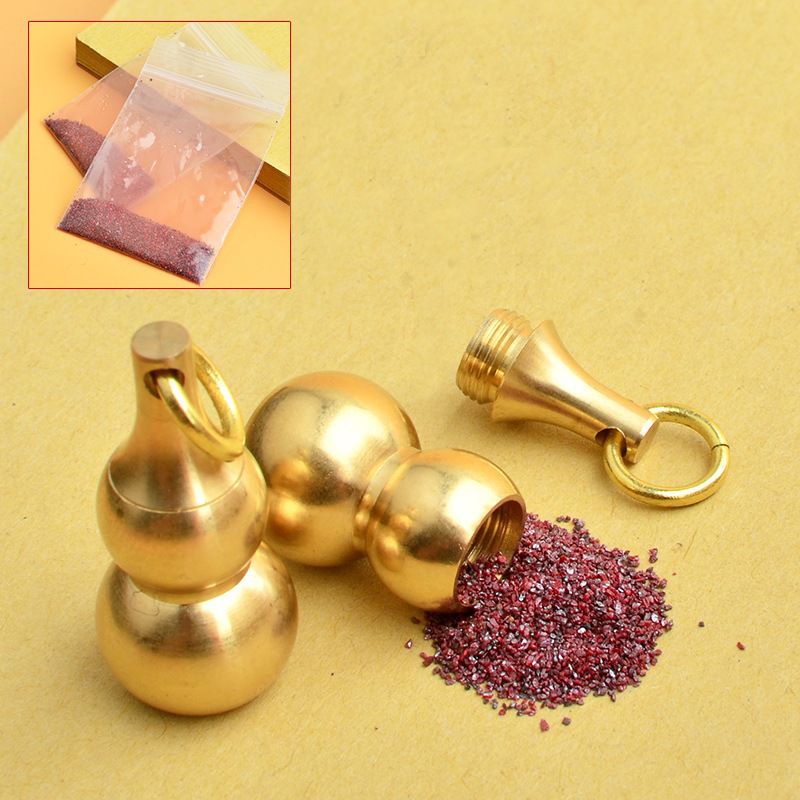 Móc khóa xe máy ô tô đồng thau hình bầu hồ lô phong thủy may mắn