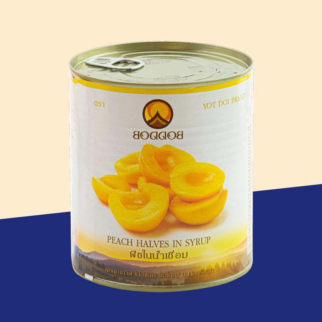 Đào Ngâm BODDOB Thái Lan hộp thiếc 820gr