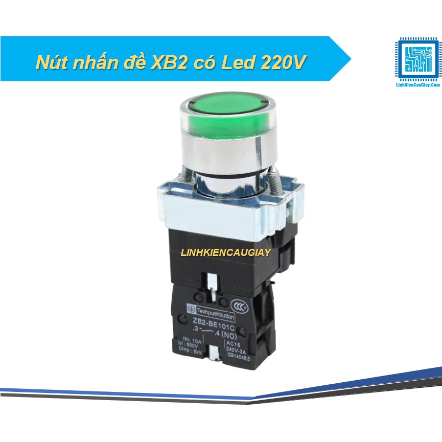Nút nhấn đề XB2 có Led 220V