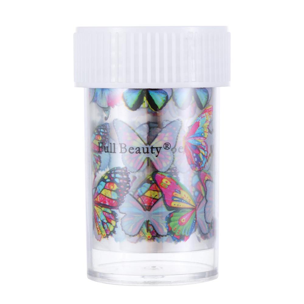 Bộ 10 Cuộn Lá Nhôm Hình Bướm 3D Tự Trang Trí Móng Tay