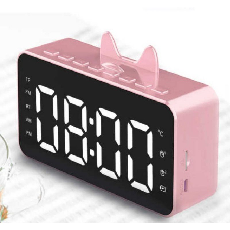 Loa Q9 Bluetooth Kiêm Đồng Hồ Đa năng Mặt Gương Phát.