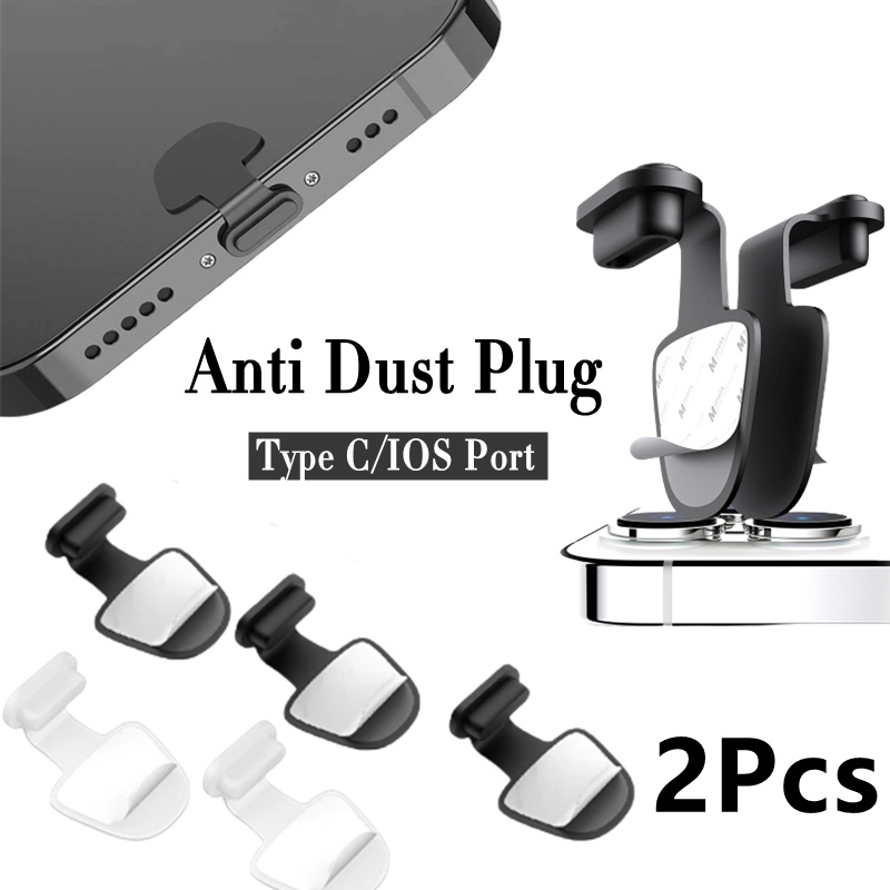 Set 2 Nút Silicon Tích Hợp Chống Bụi Chống Mất Cổng Sạc Type C Cho Điện Thoại Thông Minh