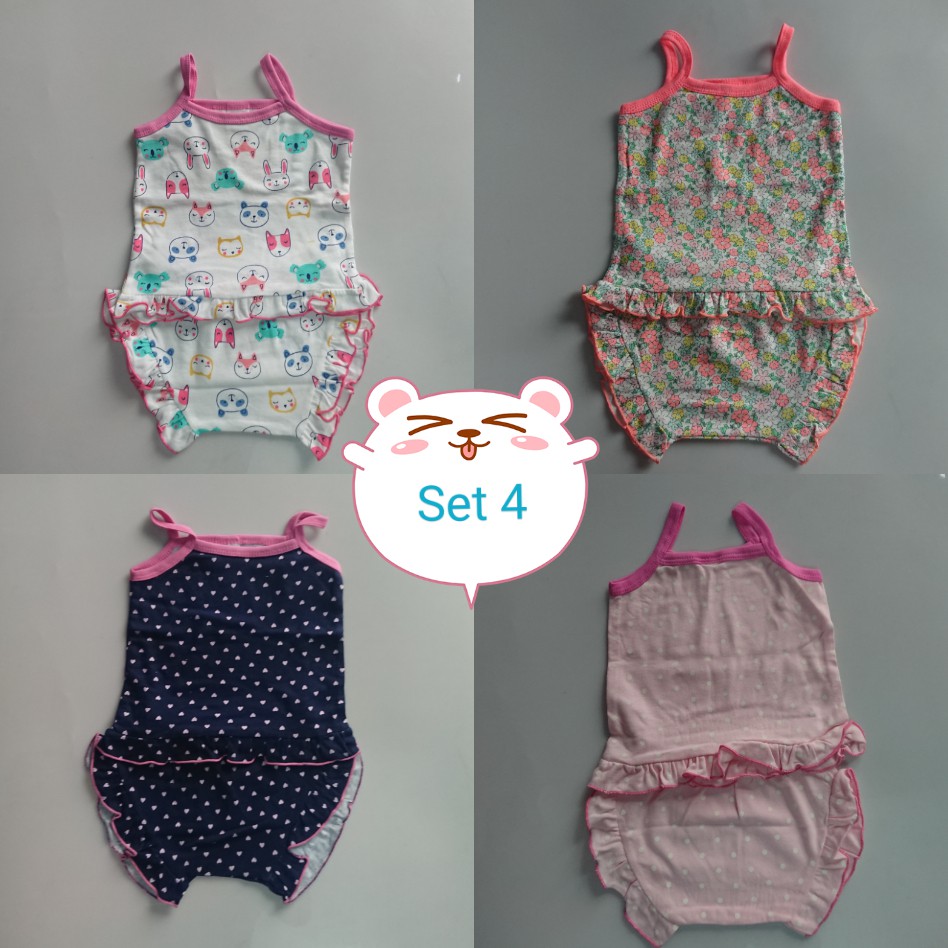 Set 4 bộ 2 dây cho bé gái