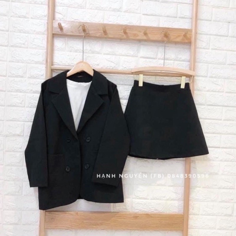 (CÓ SẴN - CÓ SIZE - MAY THEO SỐ ĐO) SET 2 MÓN ÁO BLAZER TRƠN VÀ CHÂN VÁY CHỮ A (CÓ ẢNH THẬT) | BigBuy360 - bigbuy360.vn