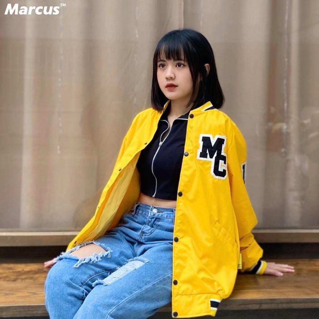 ÁO KHOÁC DÙ BOMBER MC MARCUS VÀNG ĐEN UNISEX - ÁO GIÓ KHOÁC MC 18 BÓNG CHÀY | BigBuy360 - bigbuy360.vn