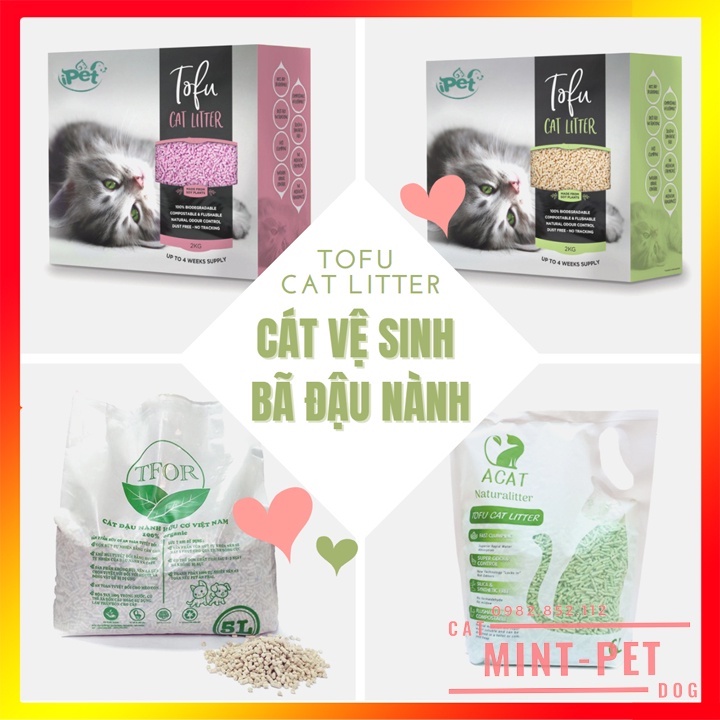 Cát Vệ Sinh Đậu Nành Cho Mèo - Cát Mèo Tofu Xả Được Trong Toilet #MintPet