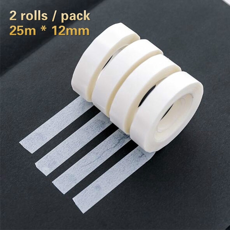 Set 2 cuộn băng keo trắng dài 25m 1.2cm