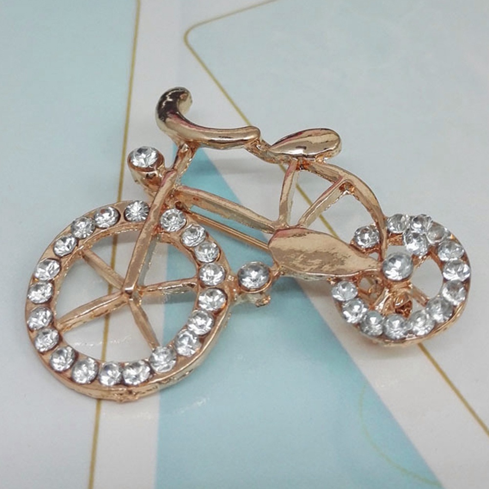 Trâm Cài Áo Hình Chiếc Xe Đạp Đính Đá Bằng Hợp Kim Thời Trang