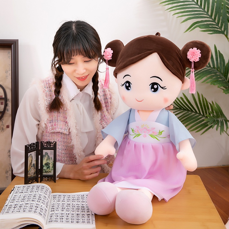 Búp Bê Công Chúa Anna Mặc Váy Hán Phục Nhồi Bông Dễ Thương