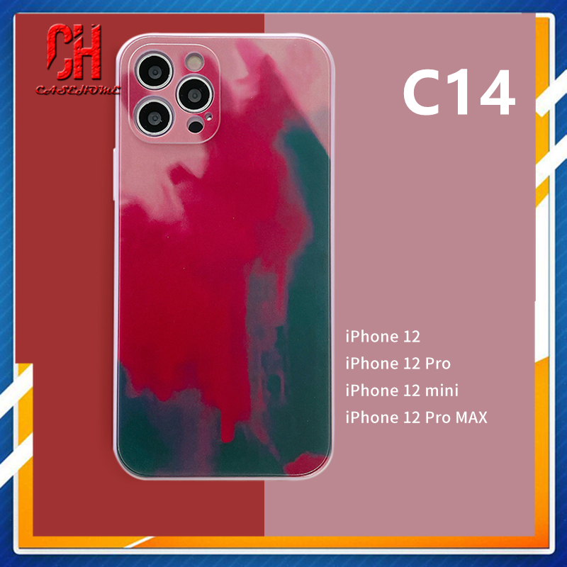 Ốp Lưng Silicon Màu Đỏ Gradient Dùng Cho Iphone 8 Plus 11 Pro Max 6 7 6s Plus 12 Mini 12 Pro Max X Se 2020 6splus 7plus 6plus 8plus Xs Max Xr