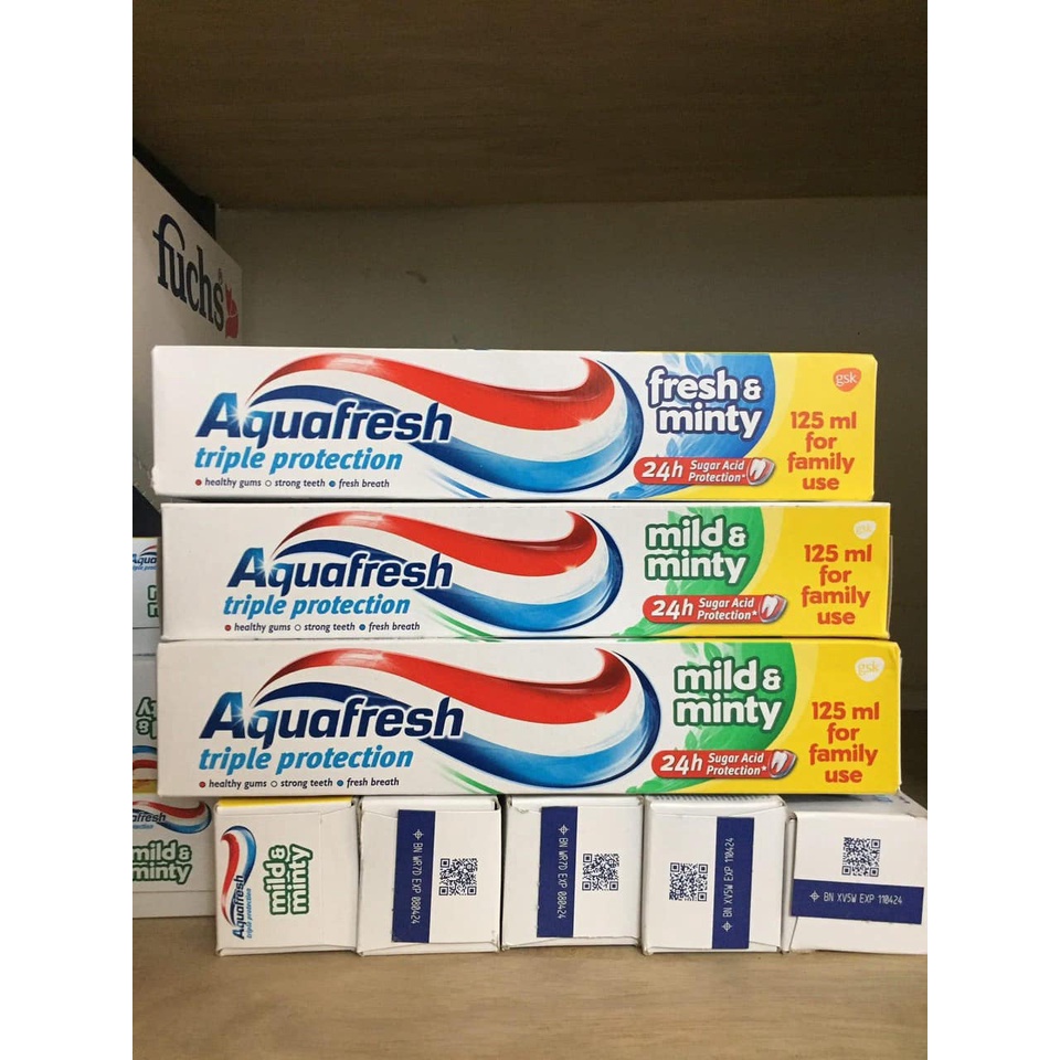 Kem đánh răng Aquafresh chống sâu răng, thơm miệng, trắng răng 125ml - Đức