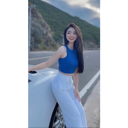 Set áo ba lỗ quần ống suông kaki alohashop91