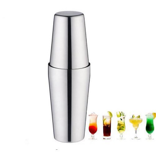 Bình lắc shaker cocktail trà sữa 2 mảnh size lớn 650/800ml inox 304 chống gỉ tiện dụng đa năng