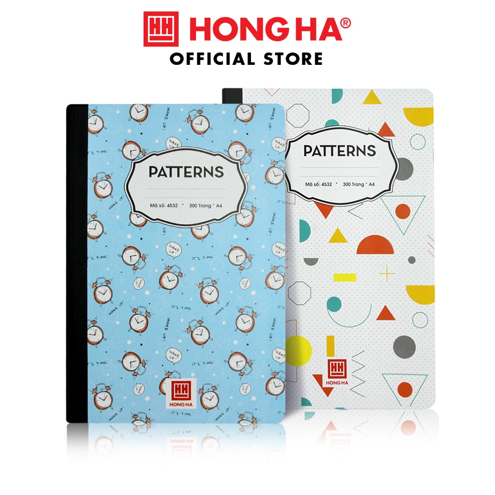 [Mã LIFEMALL995 giảm 10% đơn 99K] Sổ kẻ ngang 300 trang Patterns Hồng Hà (4532)