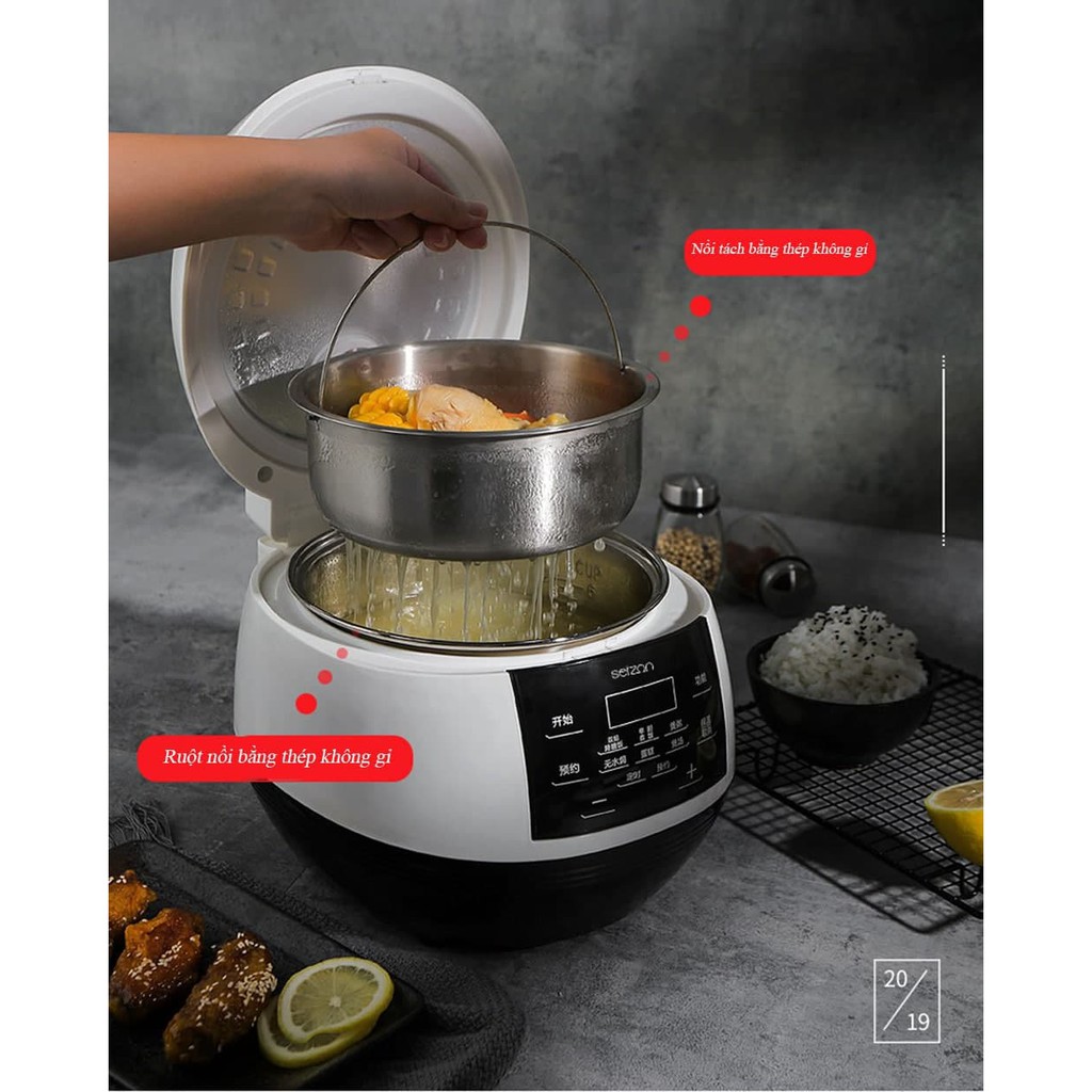 Nồi cơm điện tử, nồi cơm mini tách đường Yoice đảm bảo sức khỏe - có dung tích 3 Lít - lòng nồi chống dính cao cấp | BigBuy360 - bigbuy360.vn