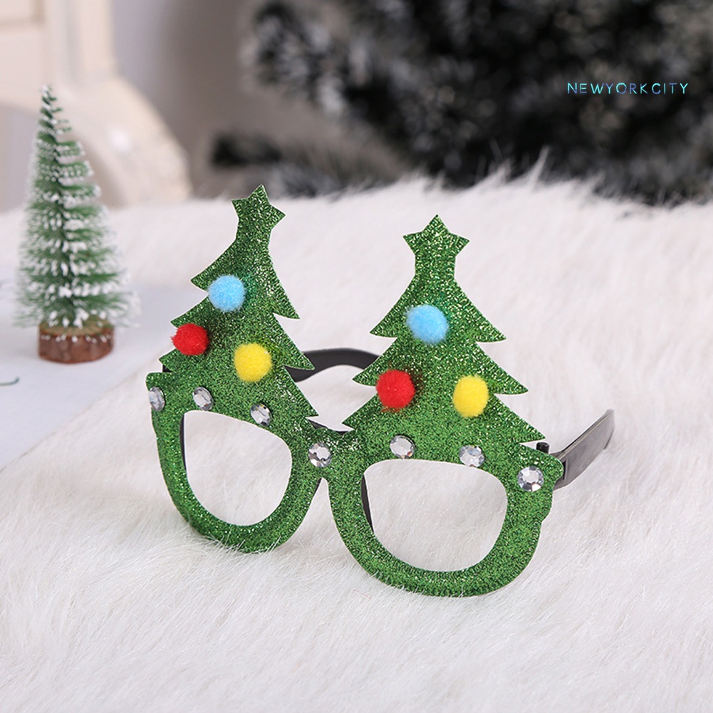 Gọng Kính Hình Nón Ông Già Noel Dễ Thương Trang Trí Cây Thông Giáng Sinh