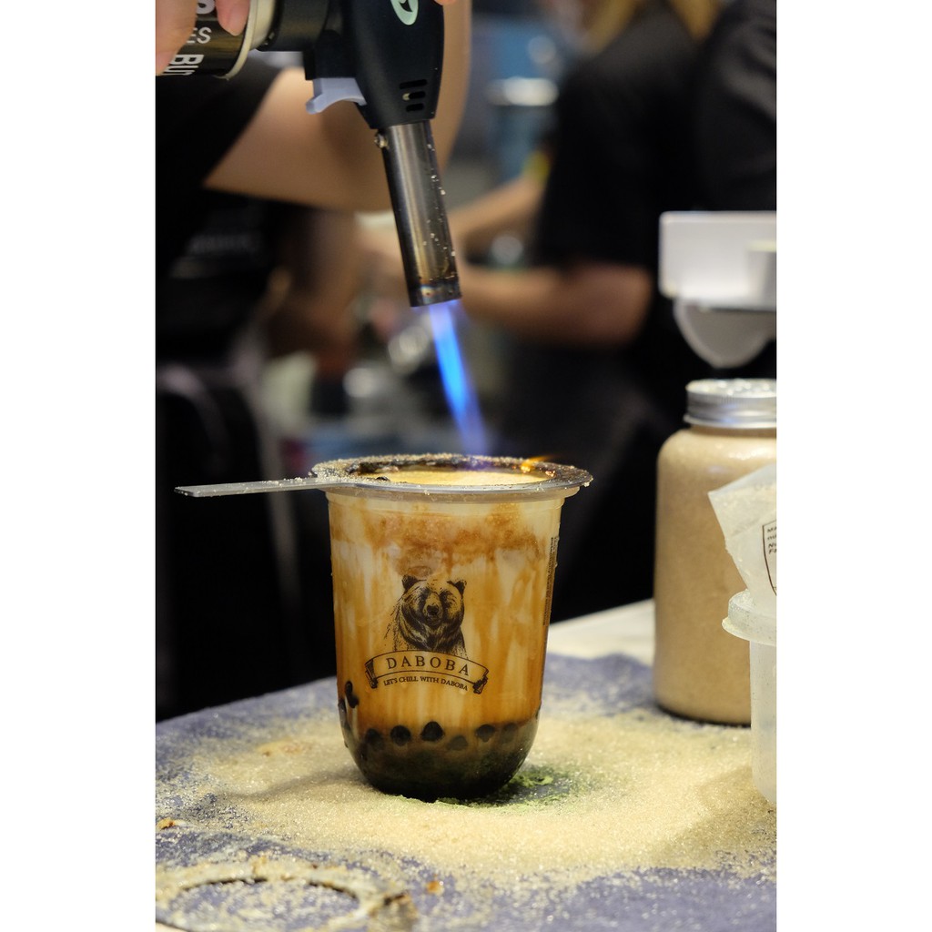 SALE GIÁ SỈ TẠI XƯỞNG Dụng cụ che lửa thành miệng cốc ly đầu khò ga đường làm món trà sữa nướng giá rẻ (inox 100%)