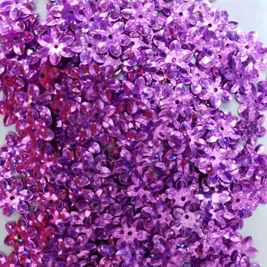 Kim Sa hình Hoa Mai 6 Cánh Lõm 15mm handmade siêu đẹp