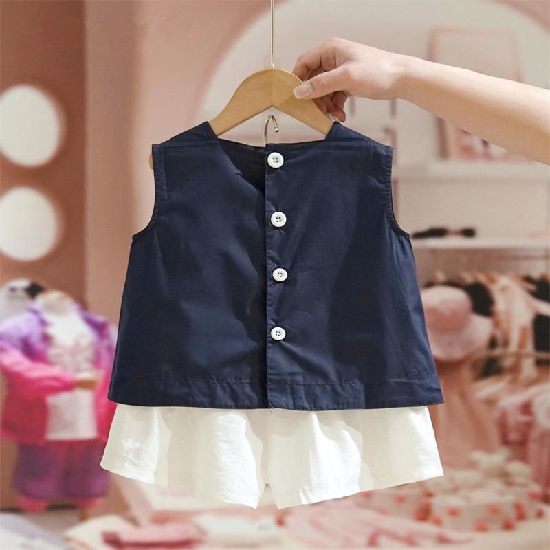 Set Áo Thun Ngắn Tay Và Quần Short Thời Trang Mùa Hè Cho Bé Gái