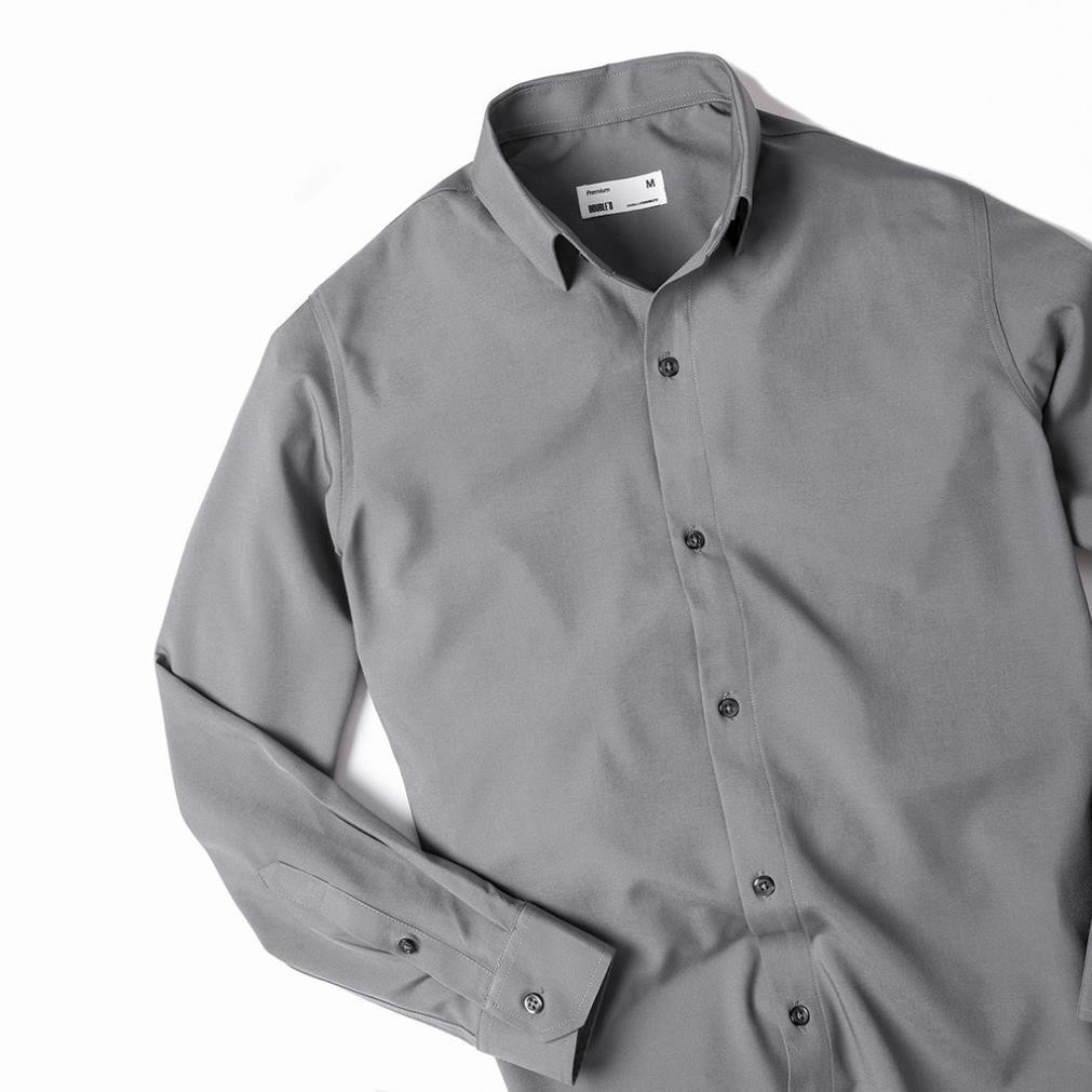 Áo sơ mi nam Double'D chất lụa màu xám SMT00 | BigBuy360 - bigbuy360.vn