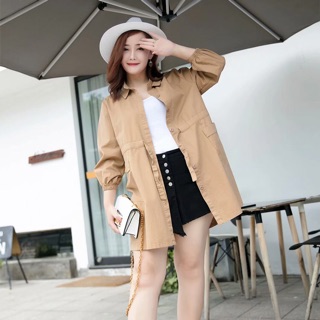 Áo khoác kaki form dài big size cổ bẻ size lớn 85-100kg