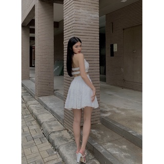 Set bông tuyết áo ống + chân váy xoè