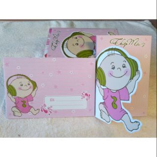 75 thiệp thôi nôi bé nghe nhạc màu hồng