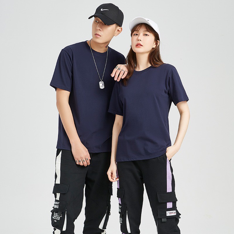 Áo thun tay lỡ, áo phong thể thao nhiều màu phong cách Unisex vải thấm hút mồ hôi tốt