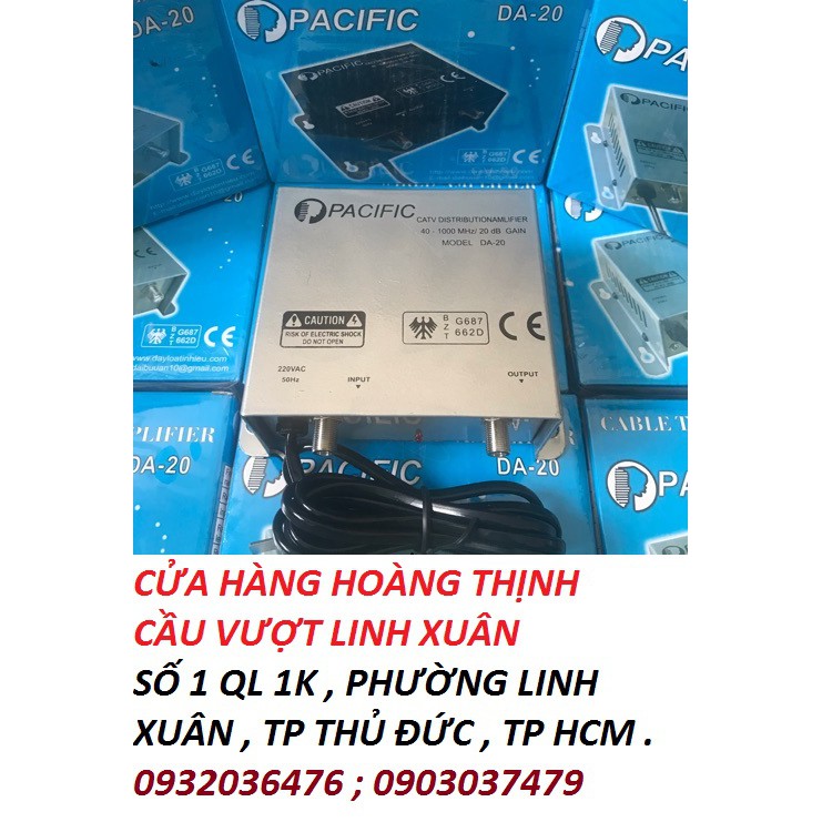 Bộ khuếch đại tín hiệu truyền hình cáp Pacific DA20