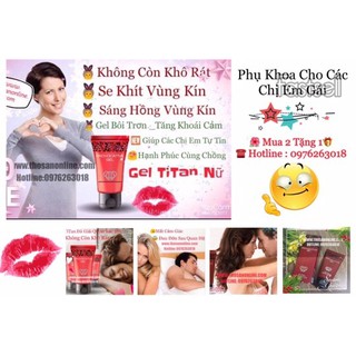 Gel Titan Đỏ Dành Cho Phụ Nữ Khô Rát Vùng Kín