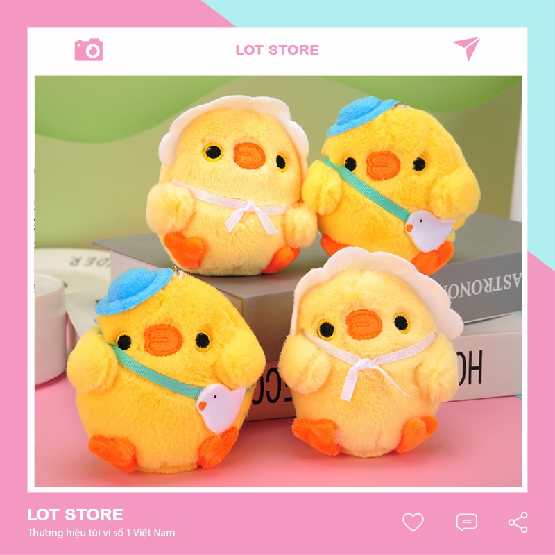 Móc khóa thú nhồi bông treo balo túi xách xinh xắn LOTSTORE MK15