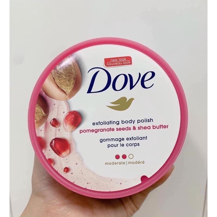 Tẩy da chết Body Dove giúp da mịn màng chiết xuất từ thiên nhiên hủ 298g