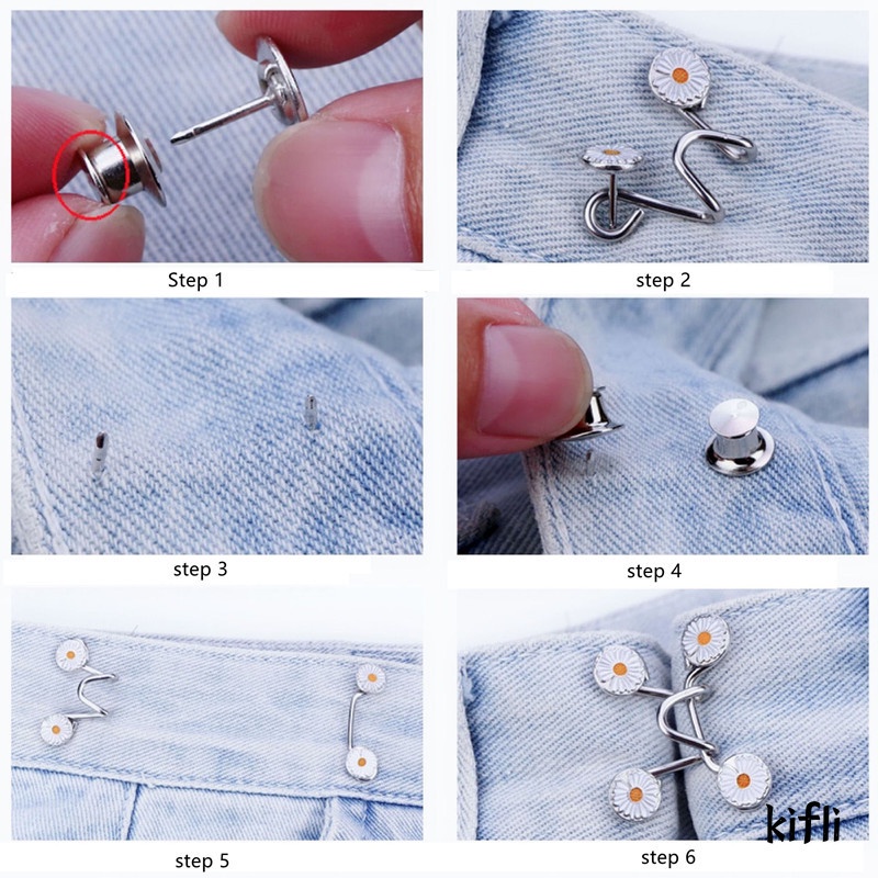 Nút khóa thắt lưng móc đai quần jean điều chỉnh kích thước có thể tháo rời