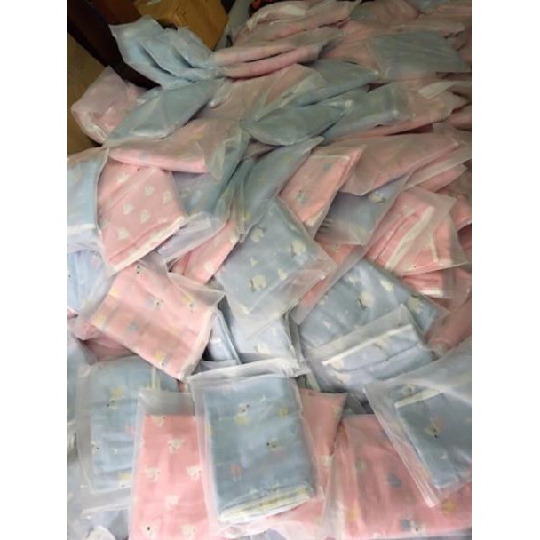 XẢ KHO  KHĂN CHOÀNG TẮM COTTON 6 LỚP CÓ MŨ