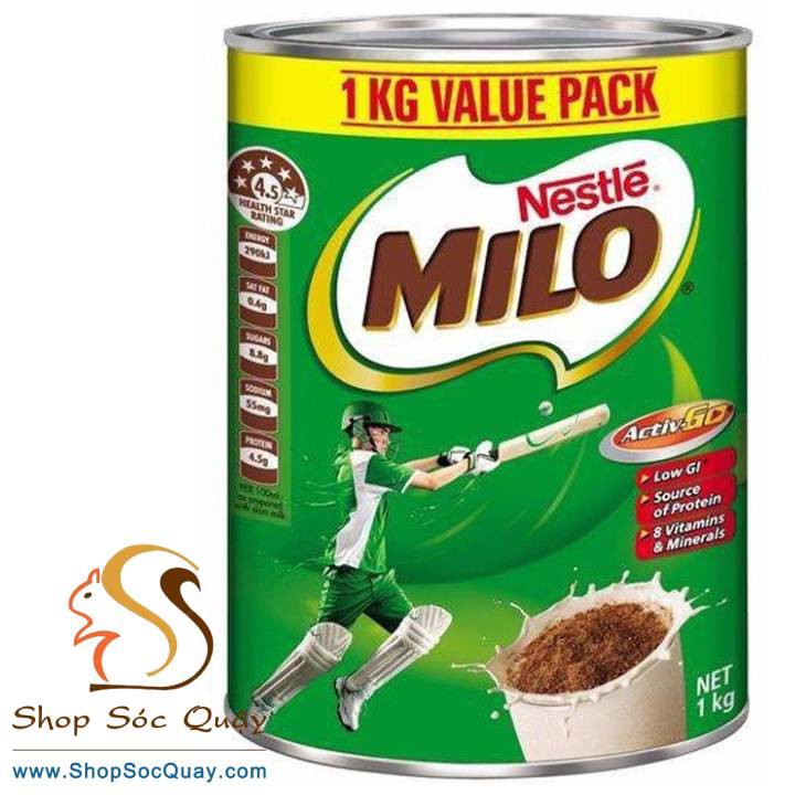 Sữa Milo Úc hộp 01kg (date 2022)