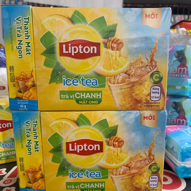 TRÀ LIPTON ICE TEA CHANH MẬT ONG 224g 16 gói x 14g tặng trà xoài