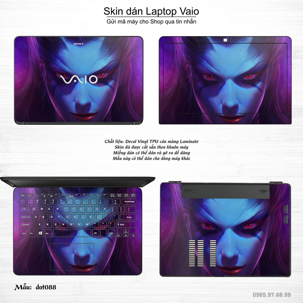 Skin dán Laptop Sony Vaio in hình Dota 2 _nhiều mẫu 15 (inbox mã máy cho Shop)