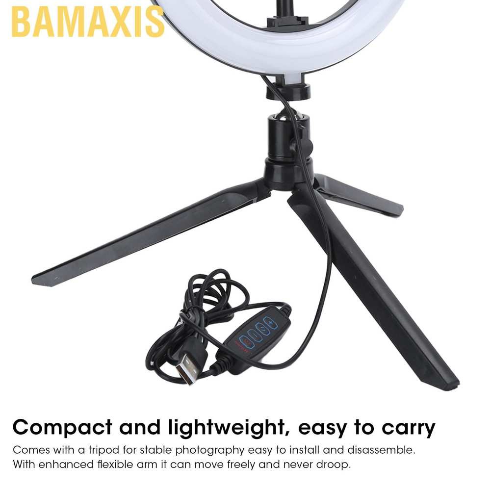 Vòng Đèn Led Bamaxis Un Xuan 205 3 Kèm Giá Đỡ Ba Chân 20cm Dùng Để Chụp Ảnh / Quay Phim Trực Tiếp