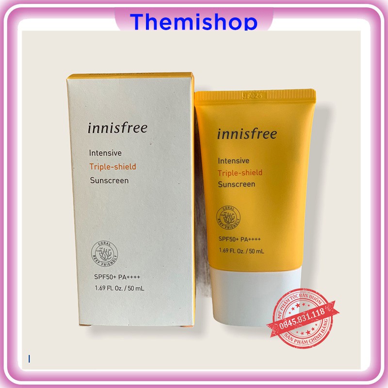 Kem chống nắng Innisfree Intensive Triple Shield SPF 50+ PA+++ HÀNG CHÍNH HÃNG CS24