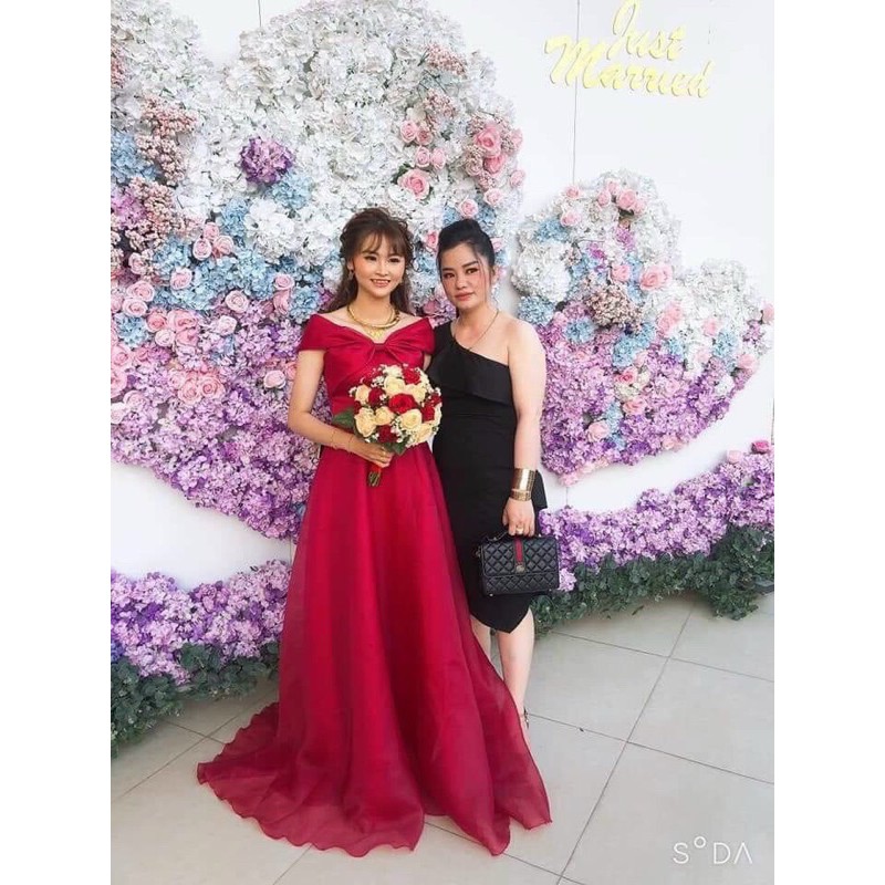 ĐẦM BẸT NƠ VAI XINH XẮN DÀI THƯỚT THA ( ảnh thật 1000% )