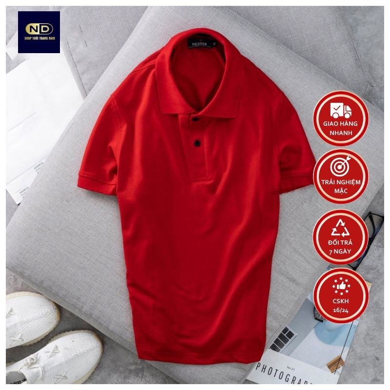 áo polo nam cổ dệt - ND shop thời trang nam - áo nam chất liệu cotton, co giãn tốt | BigBuy360 - bigbuy360.vn