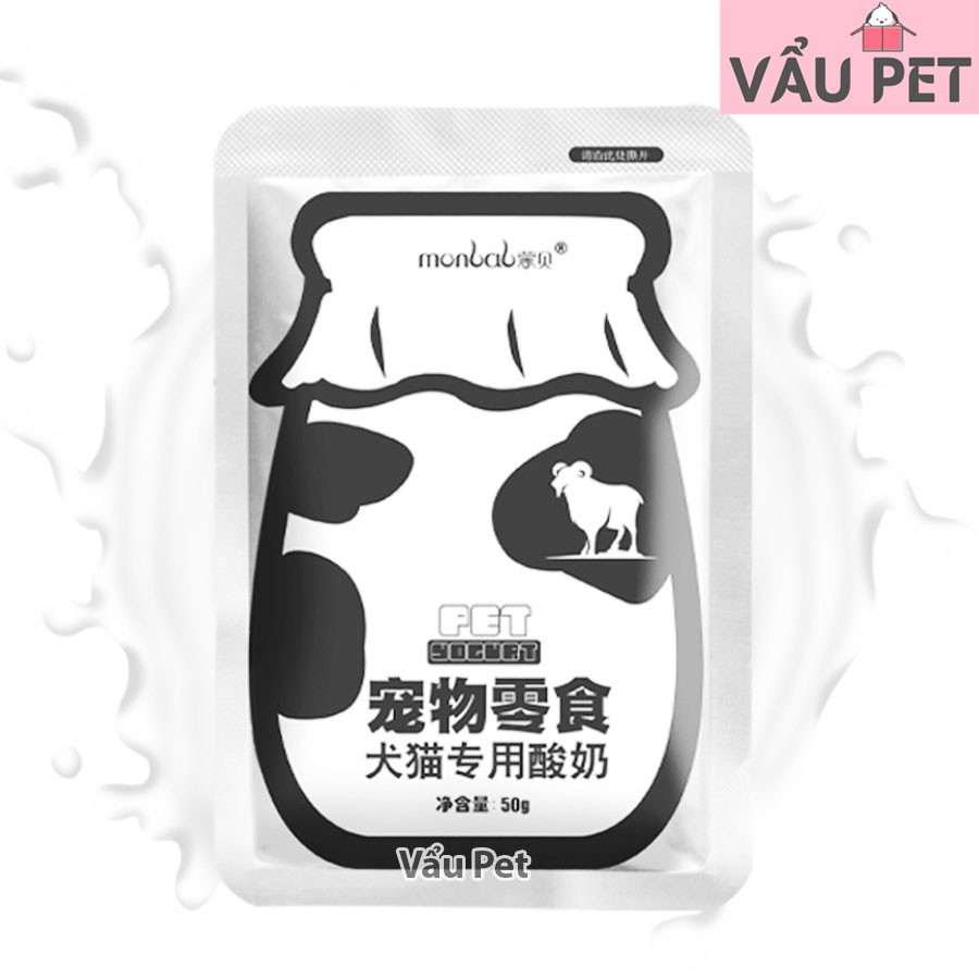 Sữa chua uống cho chó mèo từ sữa dê Mombe tốt cho tiêu hoá 50g