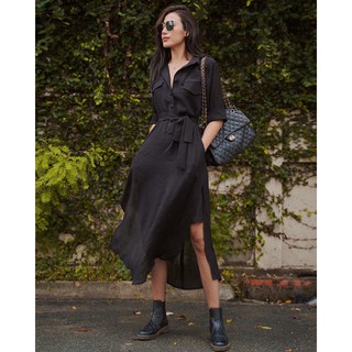 [Kisserine] Đầm sơmi nữ tay dài
