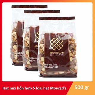 Mix 5 nuts hạt không vỏ 500g.
